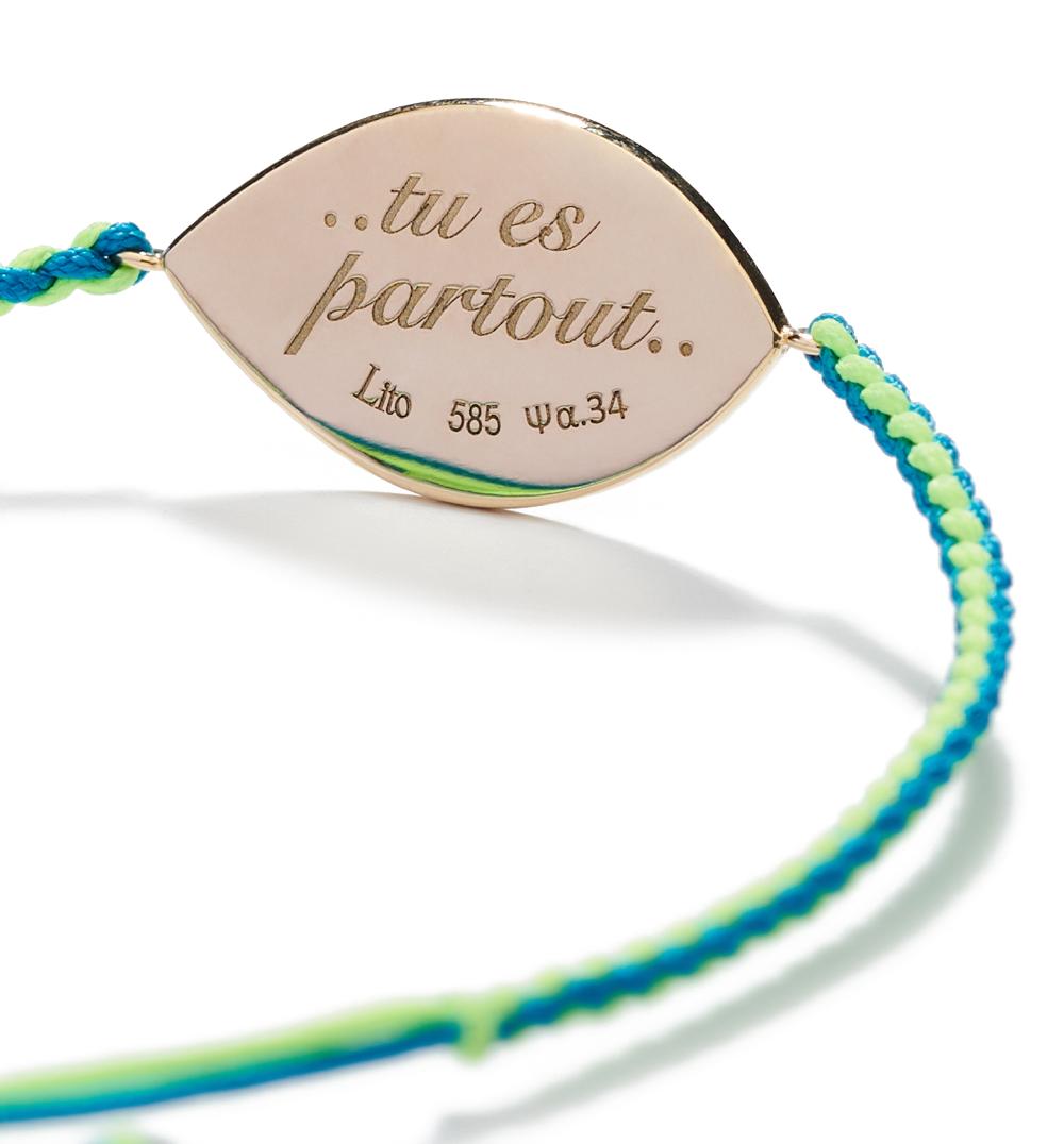 Lito Grand Vert Macrame Bracelet Pour Homme