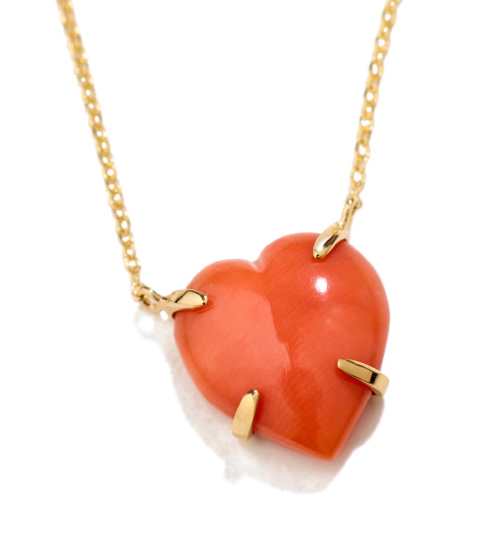 Lito Heart Coral Necklace
