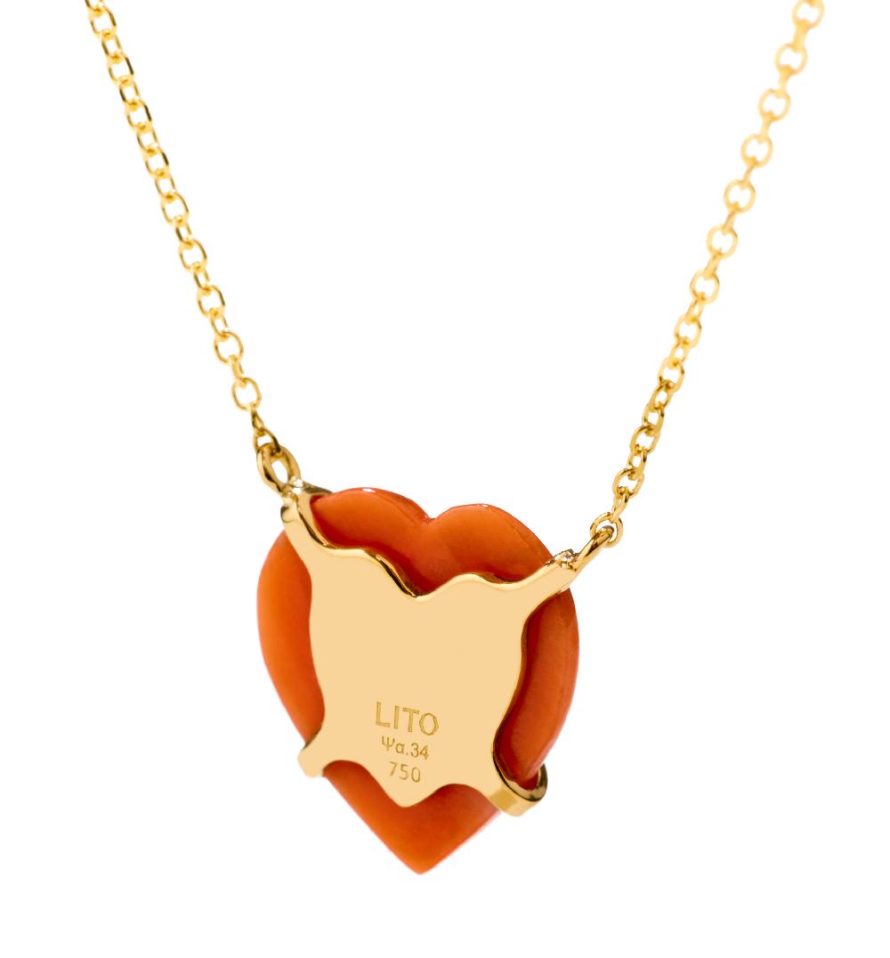 Lito Heart Coral Necklace
