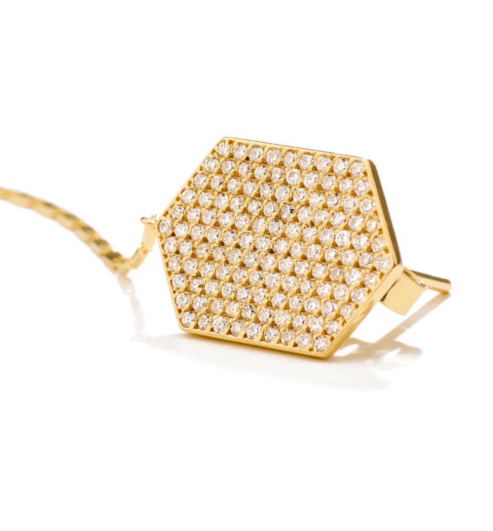 Lito Hexagon Diamond Yellow Earring