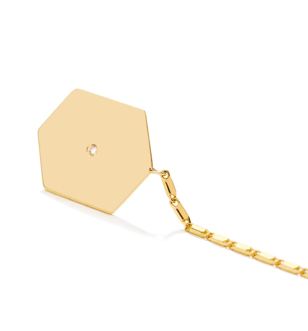 Lito Hexagon Diamond Yellow Earring