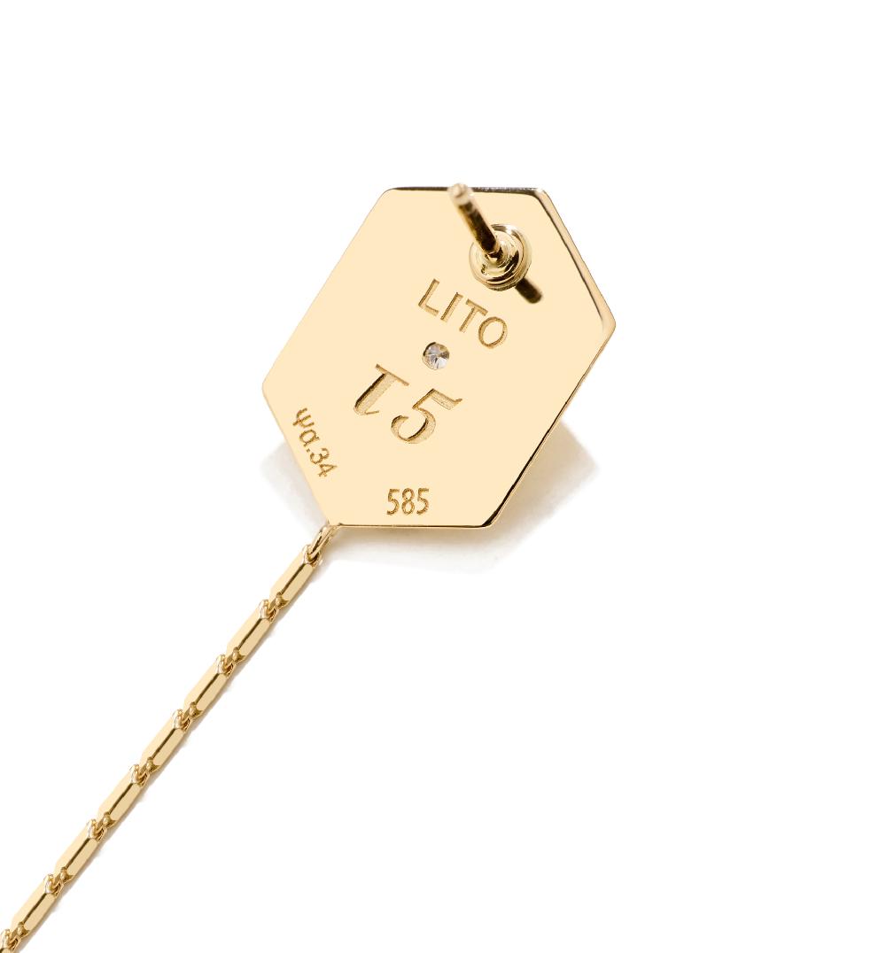 Lito Hexagon Diamond Yellow Earring