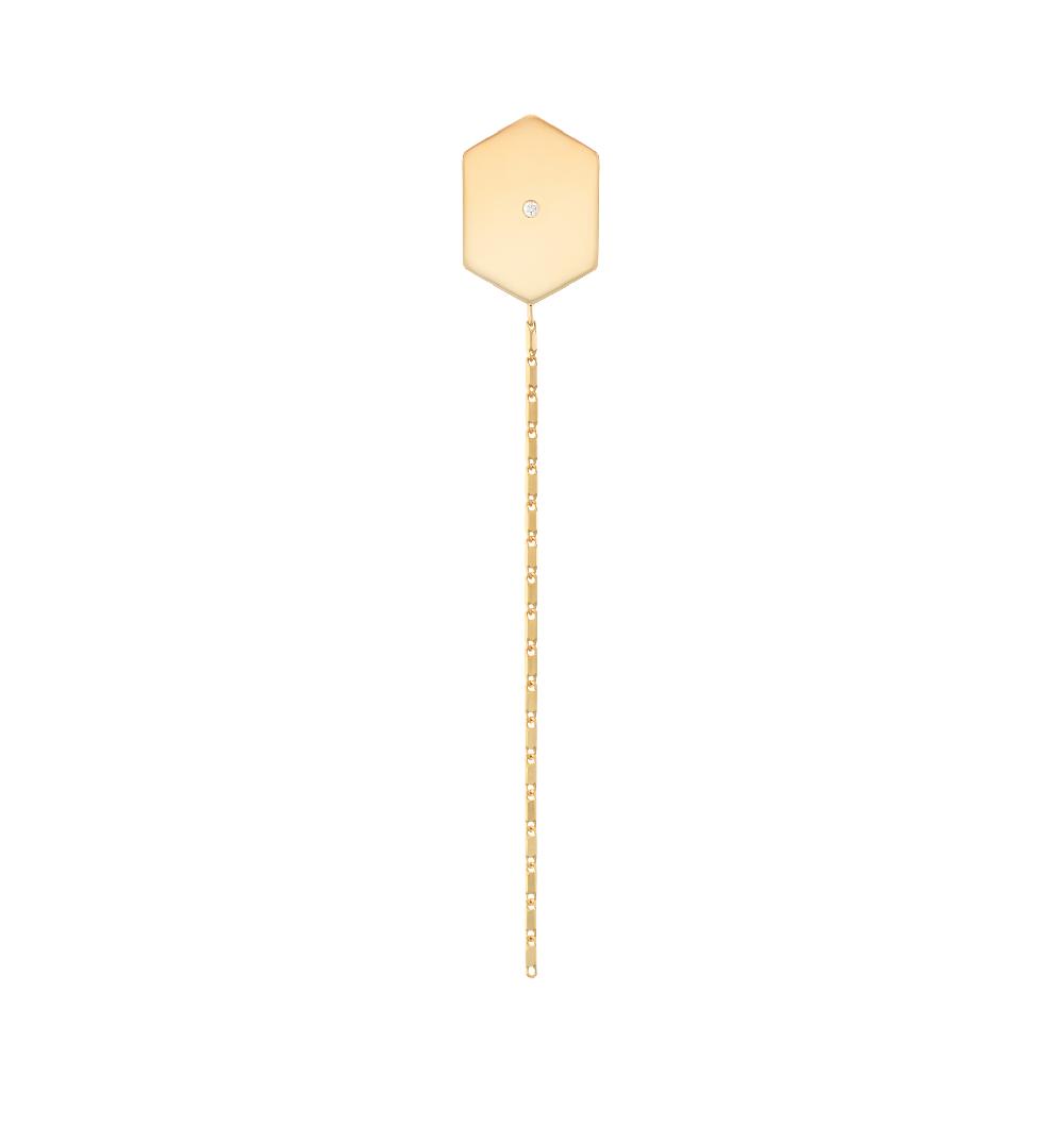 lito Hexagon diamond yellow earring