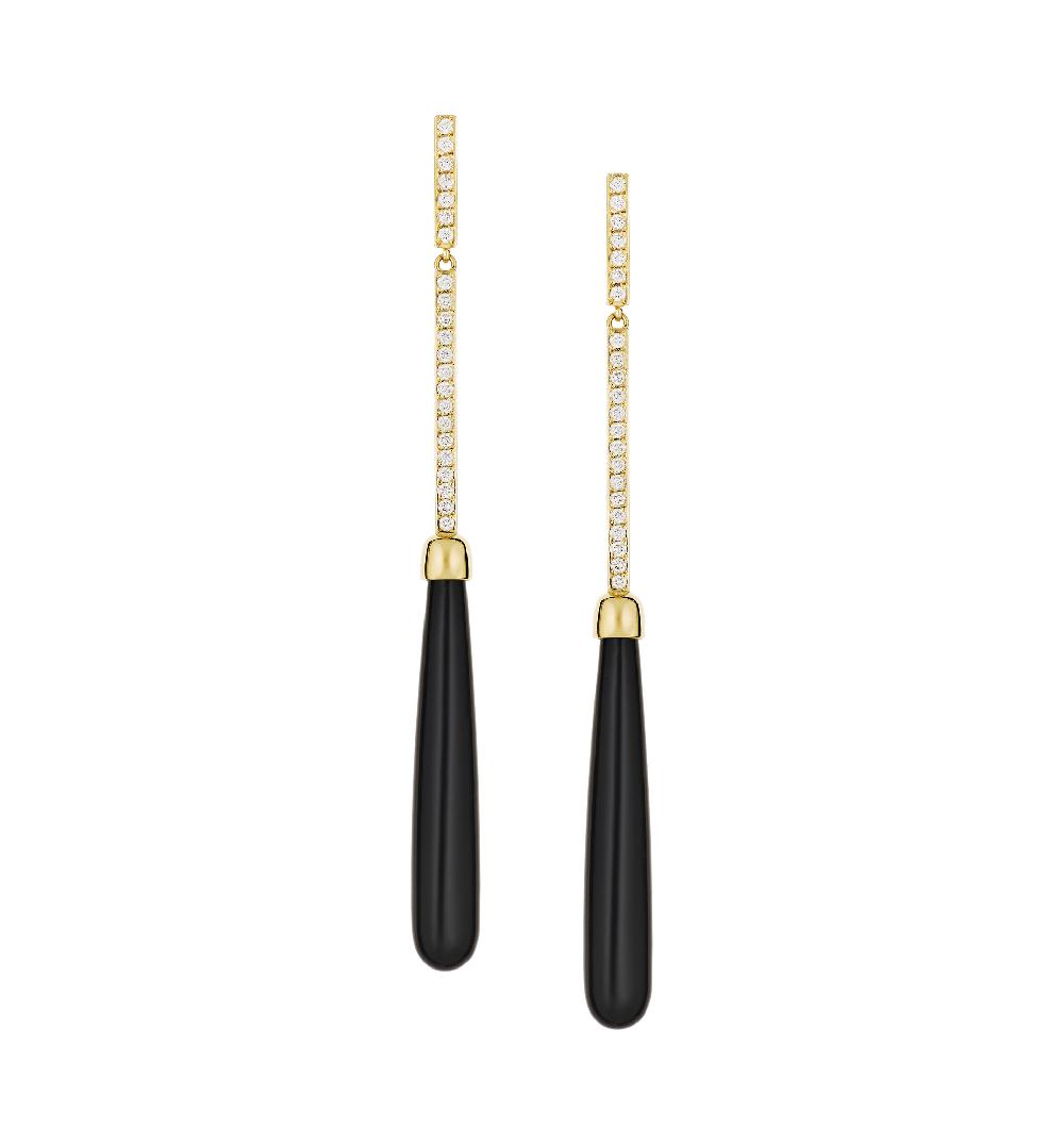 lito Βlack Onyx drops earrings
