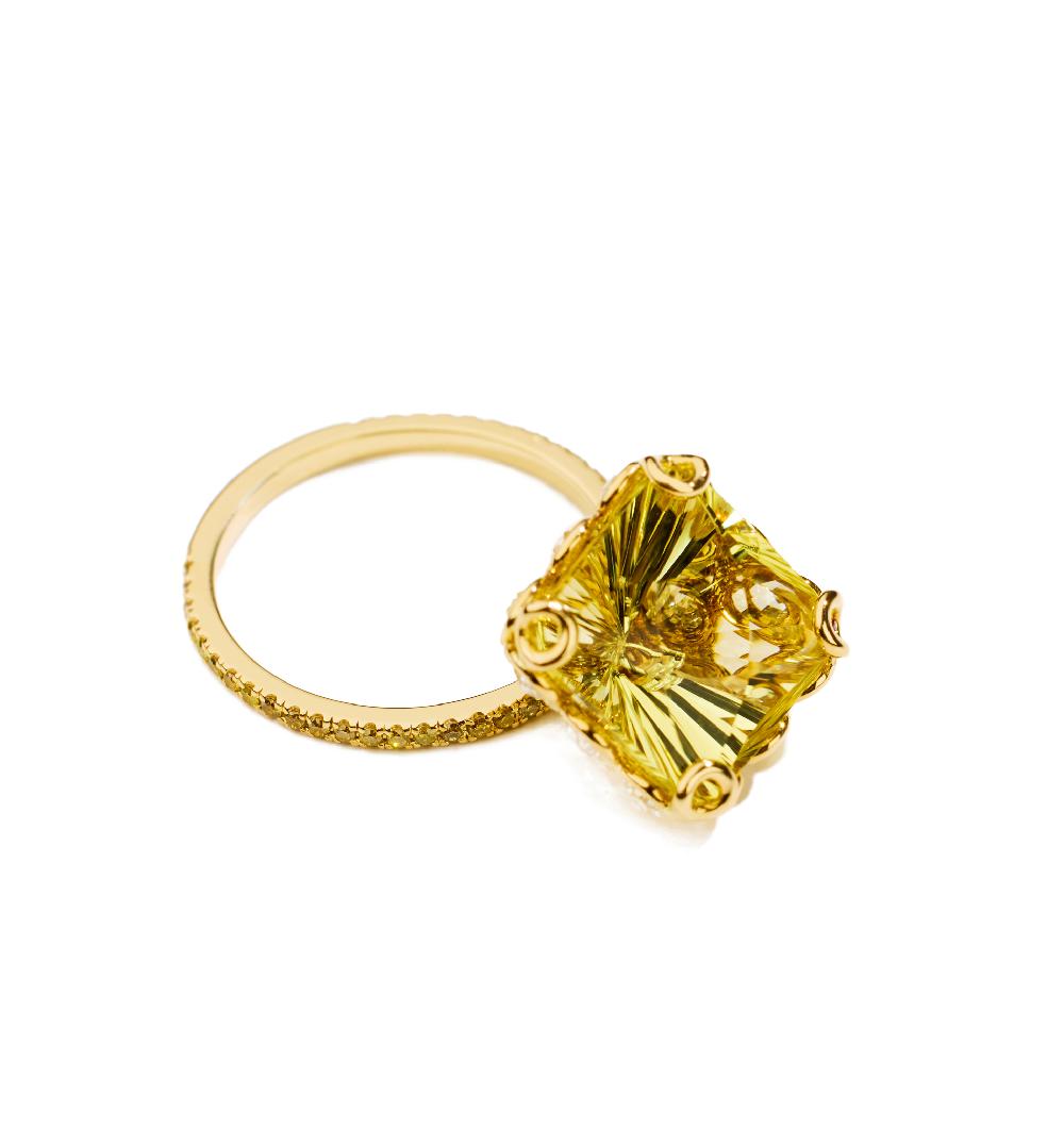 Lito Lemon Quartz Ring