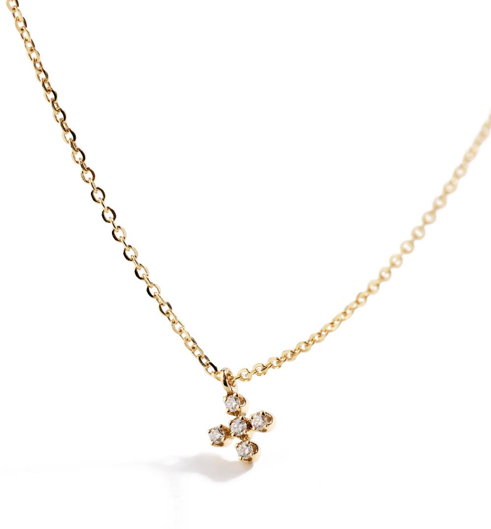 Lito Mini Diamond Cross Necklace