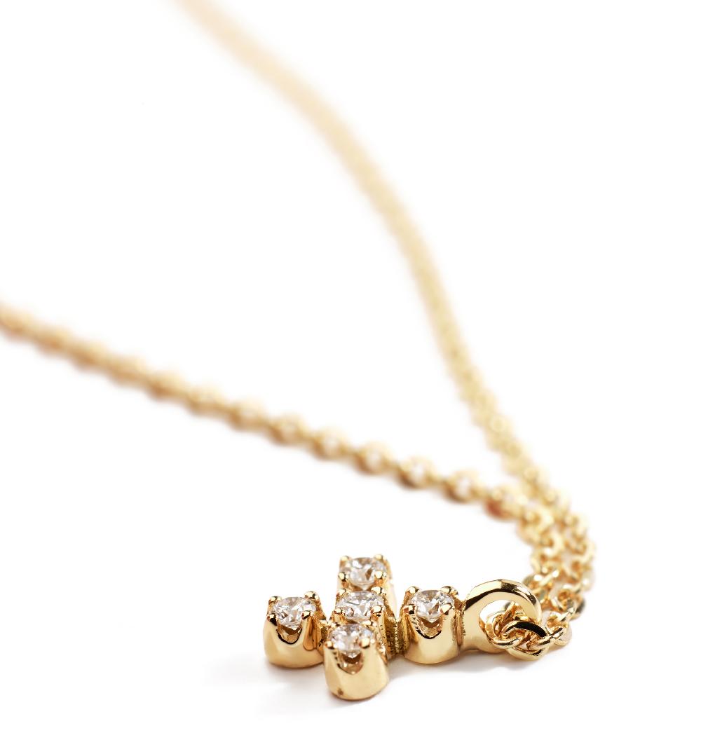 Lito Mini Diamond Cross Necklace