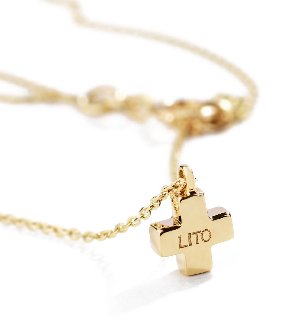 Lito Miny Tsavorite Cross Necklace