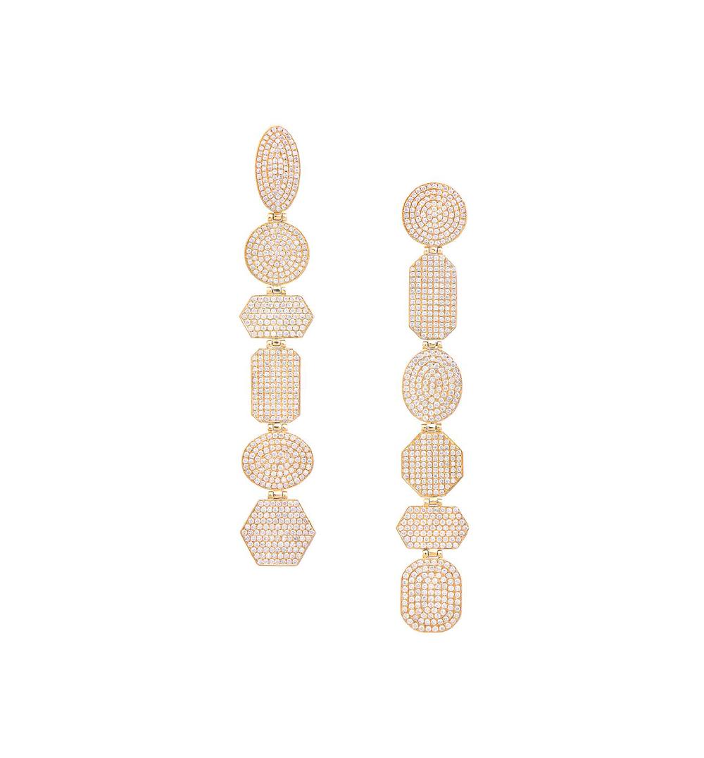 lito Multi shaped diamond earrings