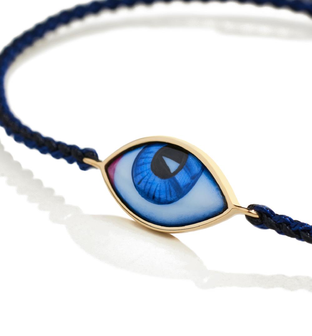 Lito Petit Bleu Macrame Bracelet Pour Homme