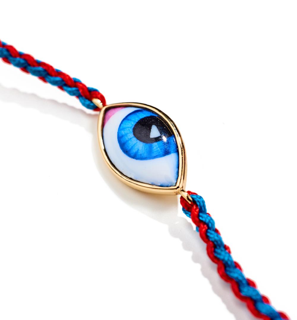 Lito Petit Blue Macrame Bracelet Pour Homme