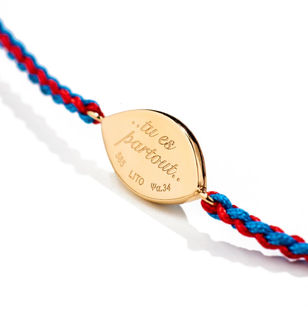 Lito Petit Blue Macrame Bracelet Pour Homme