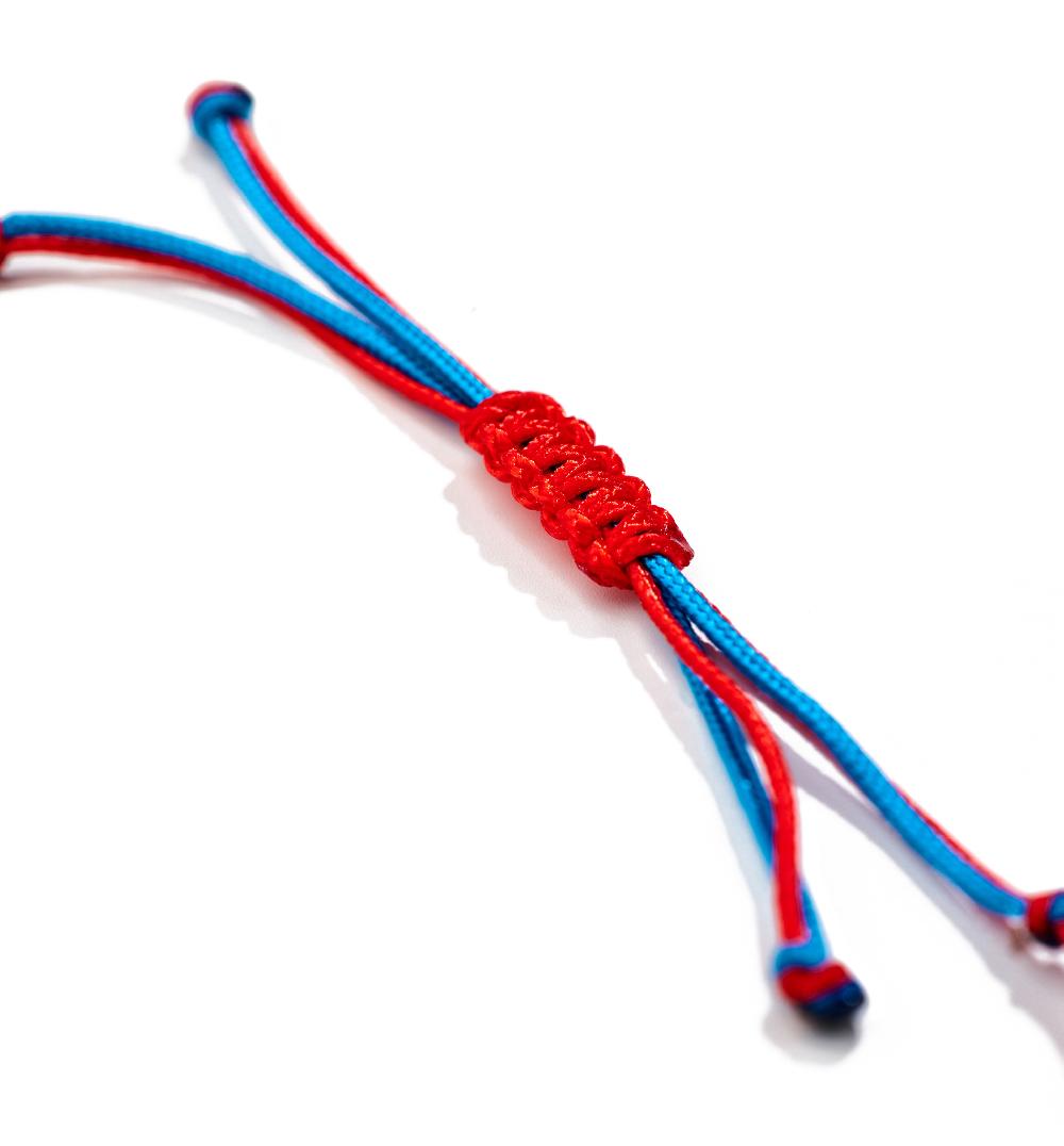 Lito Petit Blue Macrame Bracelet Pour Homme