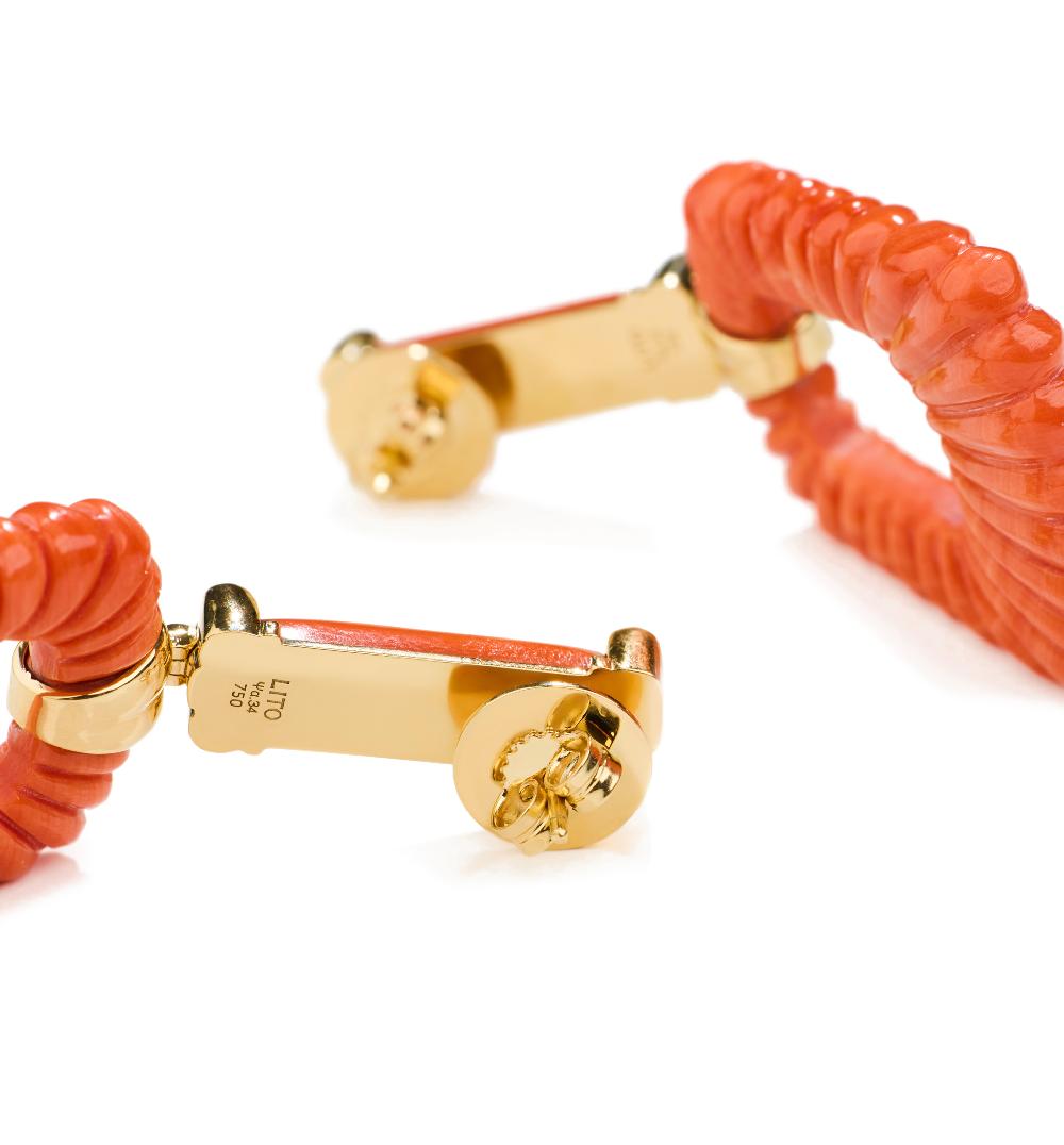 Lito Red Corals Earrings