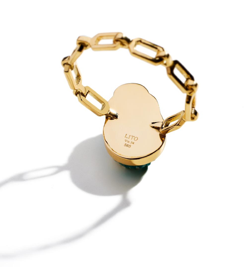 Lito Small Giada Chain Ring