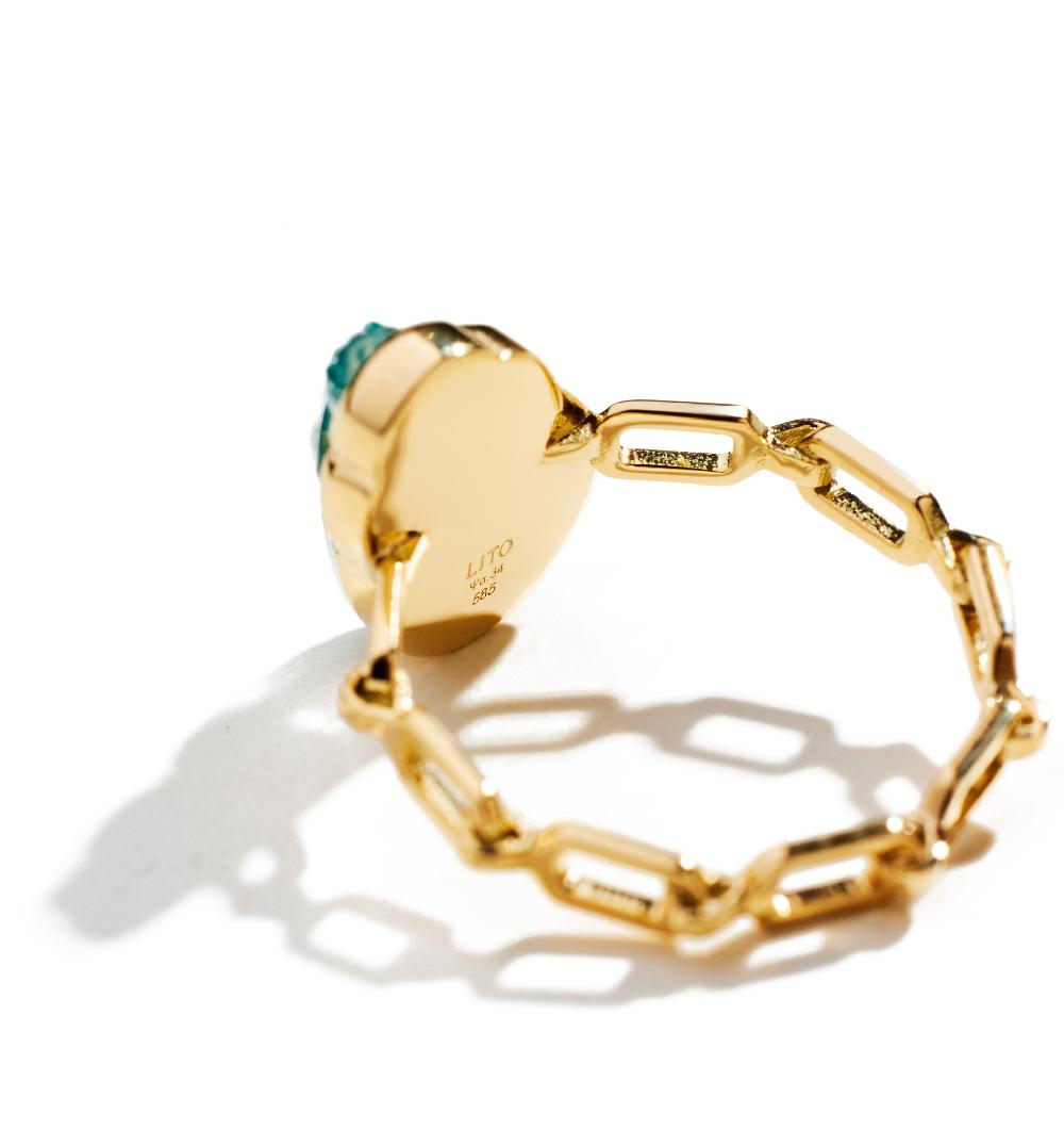 Lito Small Giada Chain Ring