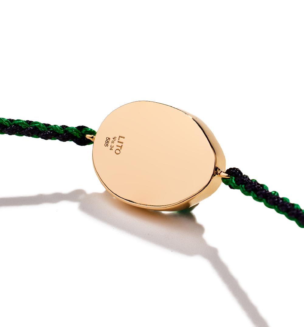 Lito Small Gola Diamond Macrame Bracelet