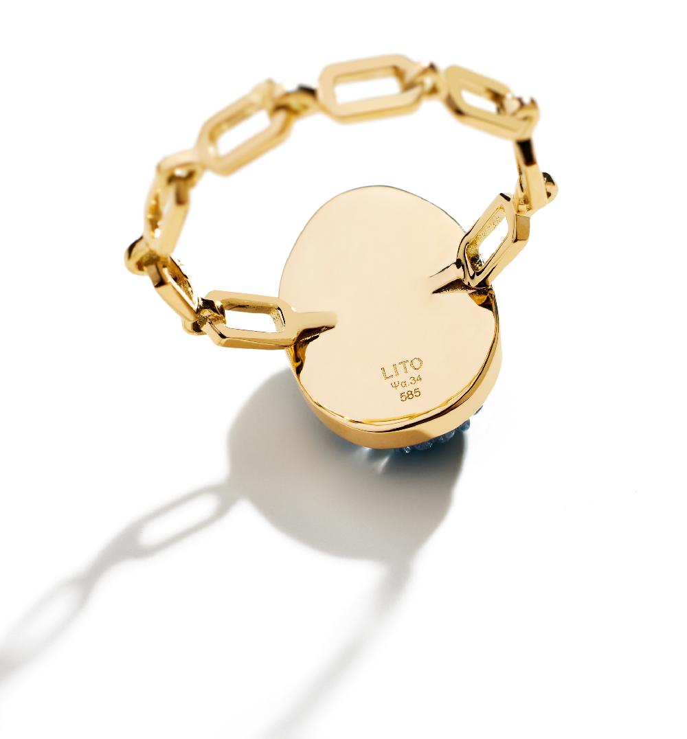 Lito Small Luna Chain Ring