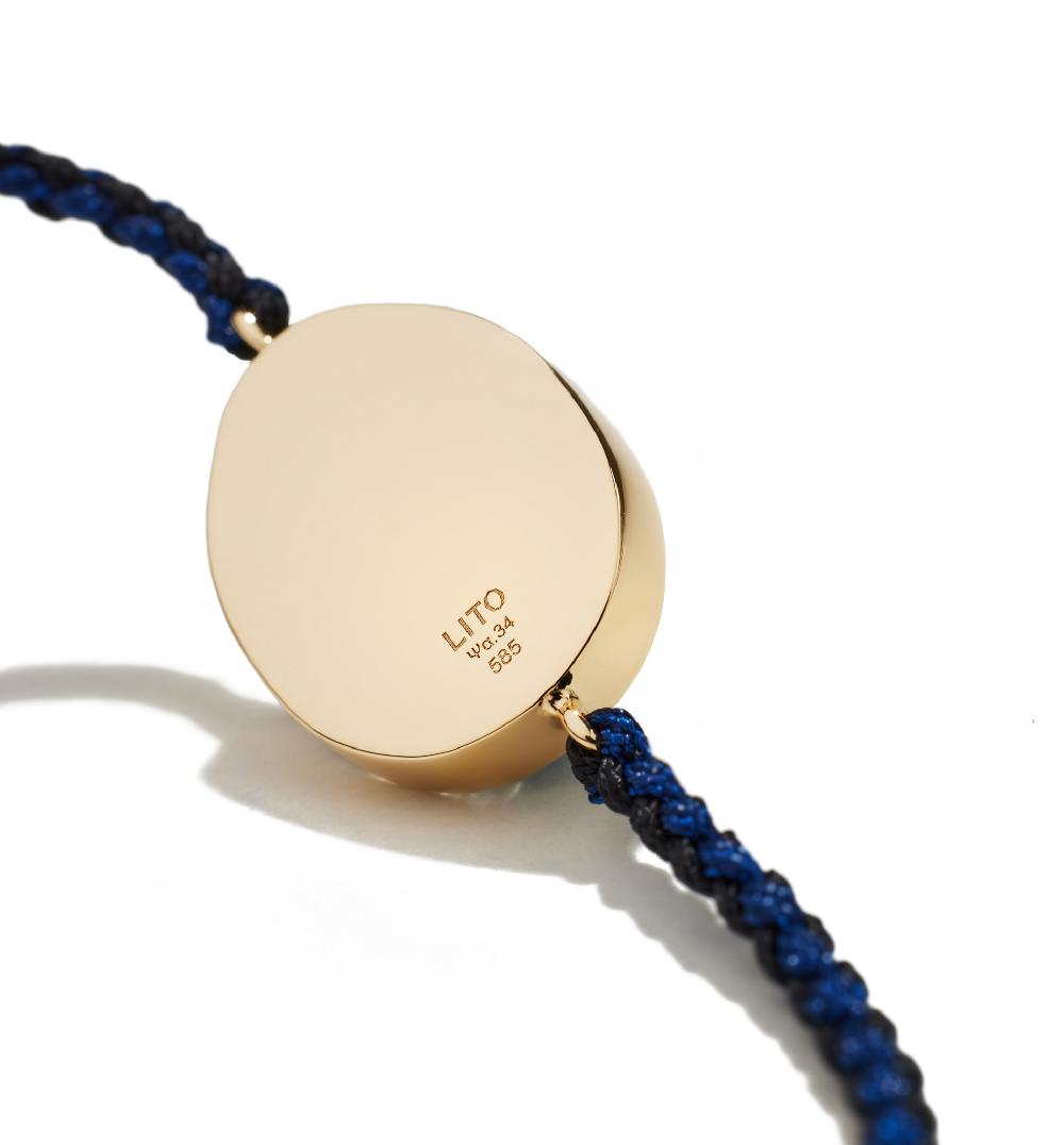 Lito Small Luna Diamond Macrame Bracelet