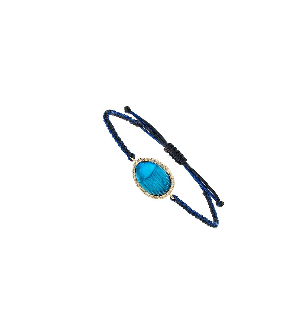 lito Small Luna diamond macrame bracelet