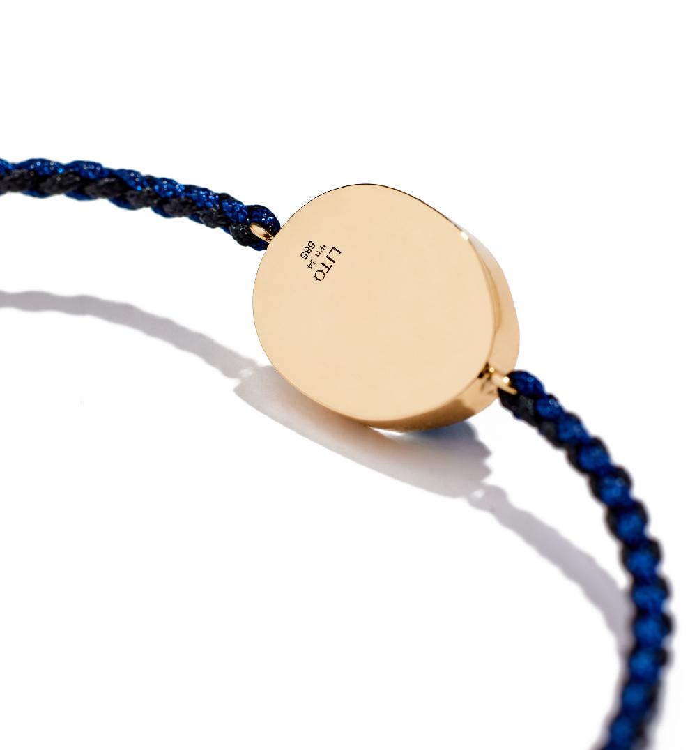 Lito Small Luna Diamond Macrame Men's Bracelet