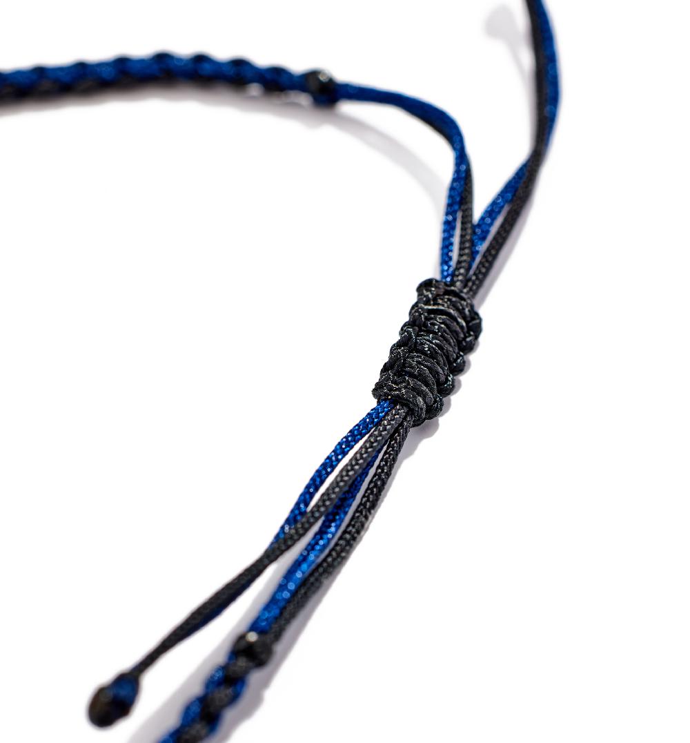 Lito Small Luna Diamond Macrame Men's Bracelet