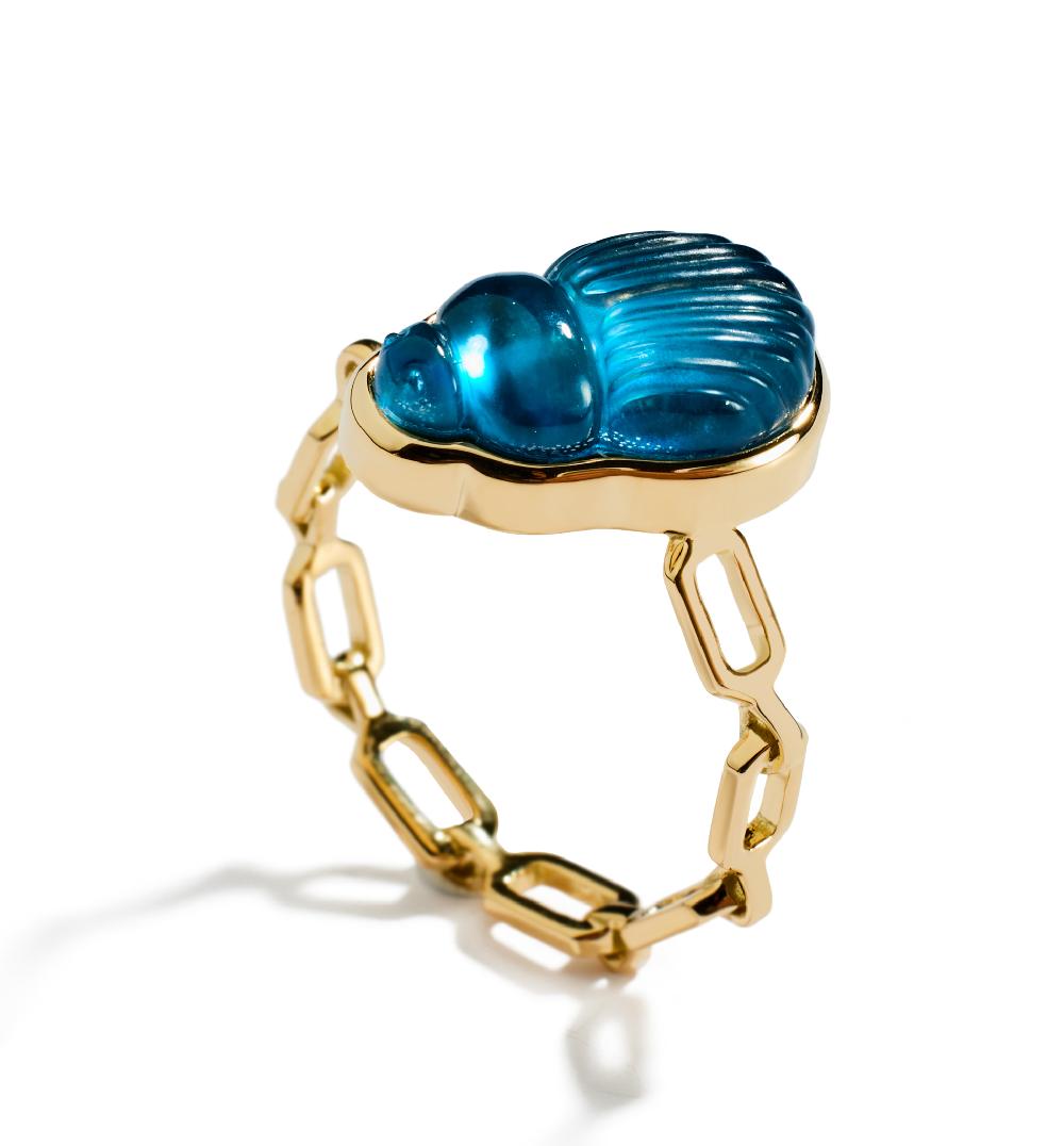 Lito Small Sienna Chain Ring