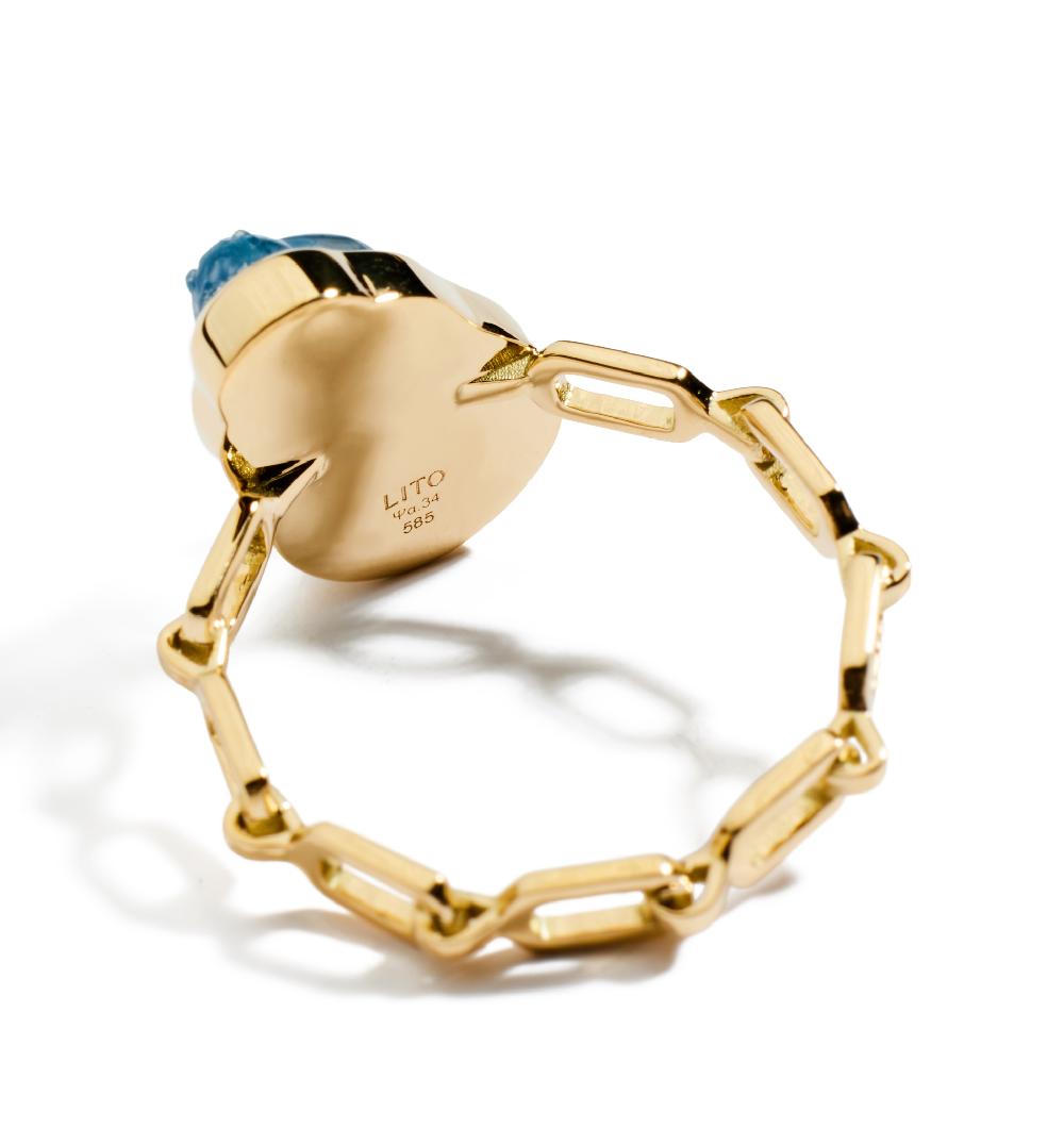 Lito Small Sienna Chain Ring