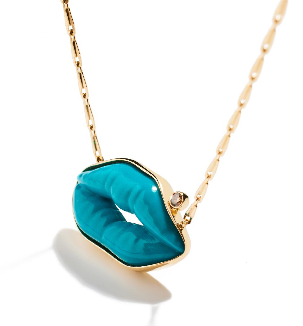 Lito "True Blue Baby I Love You" Big Necklace