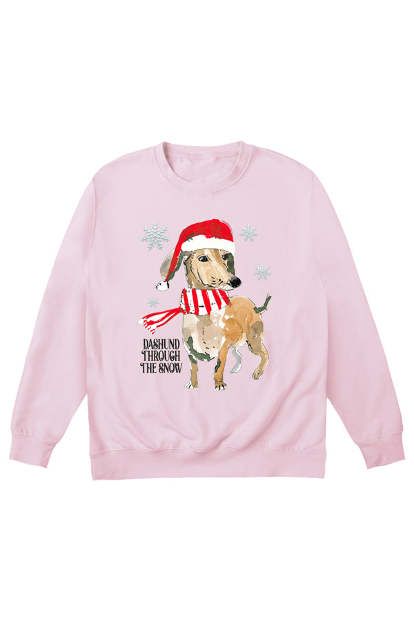 Little Mistress Dashund Through The Snow Jumper