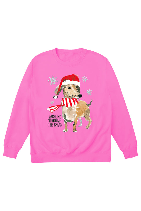 little mistress Dashund Through The Snow Jumper