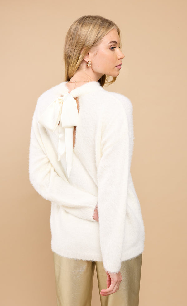 little mistress Oyster Soft Jumper with Bow Detail by Vicky Pattison