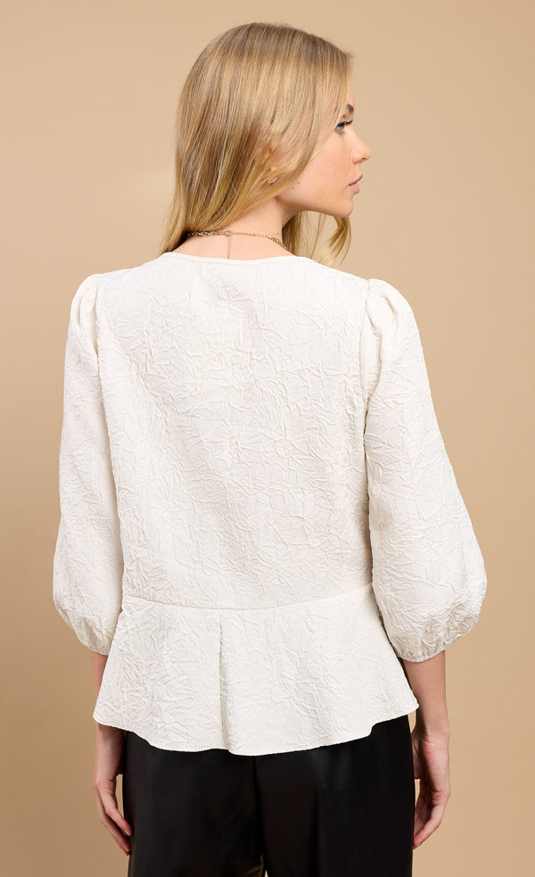 Little Mistress Oyster Textured Blouse By Vicky Pattison