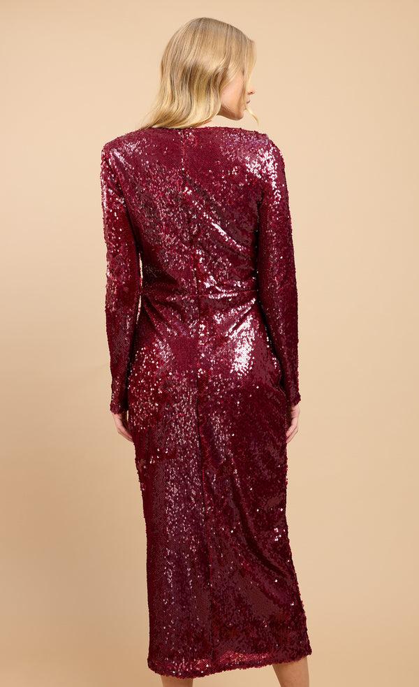 Little Mistress Red Sequin Midaxi Dress By Vicky Pattison