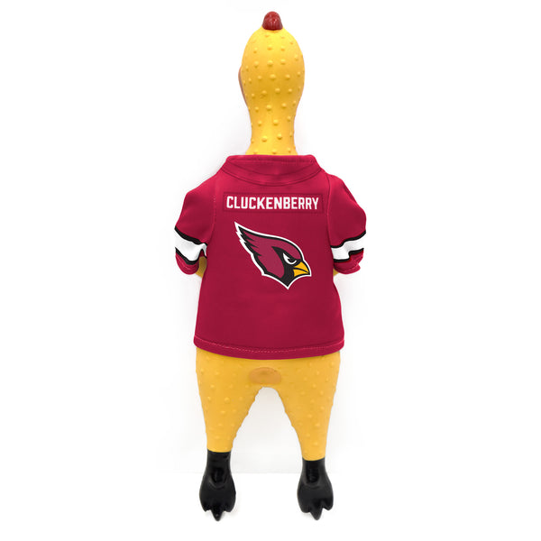 Littlearth Arizona Cardinals Rubber Chicken Pet Toy
