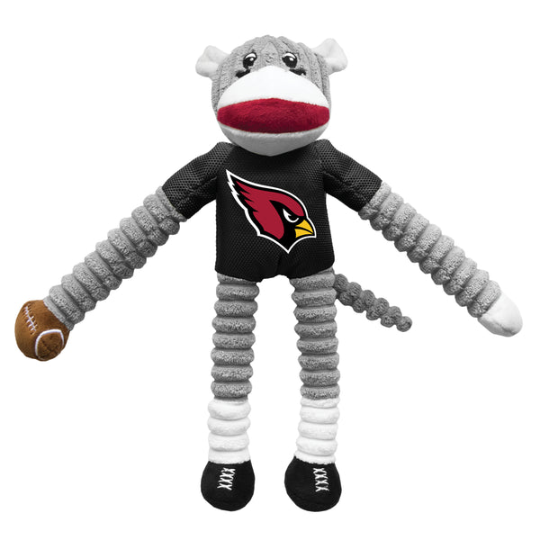 littlearth Arizona Cardinals Team Sock Monkey Pet Toy