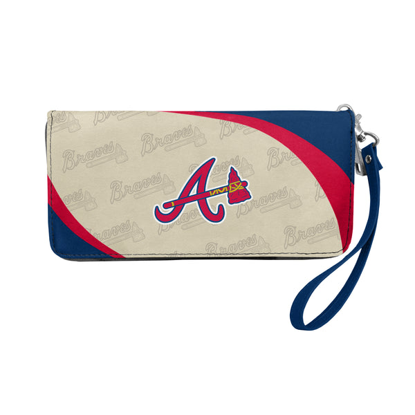 littlearth Atlanta Braves Curve Zip Organizer Wallet