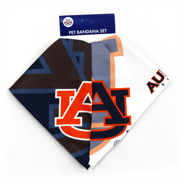 Littlearth Auburn University Home And Away Pet Bandana Set