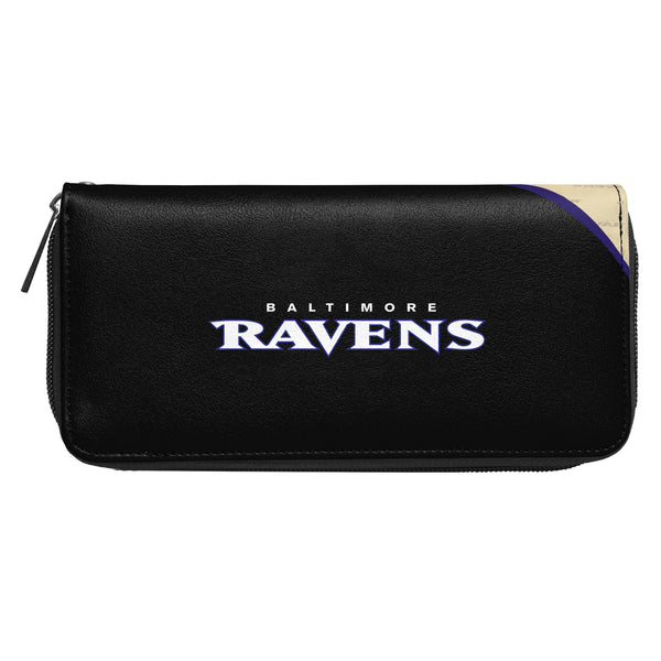 Littlearth Baltimore Ravens Curve Zip Organizer Wallet