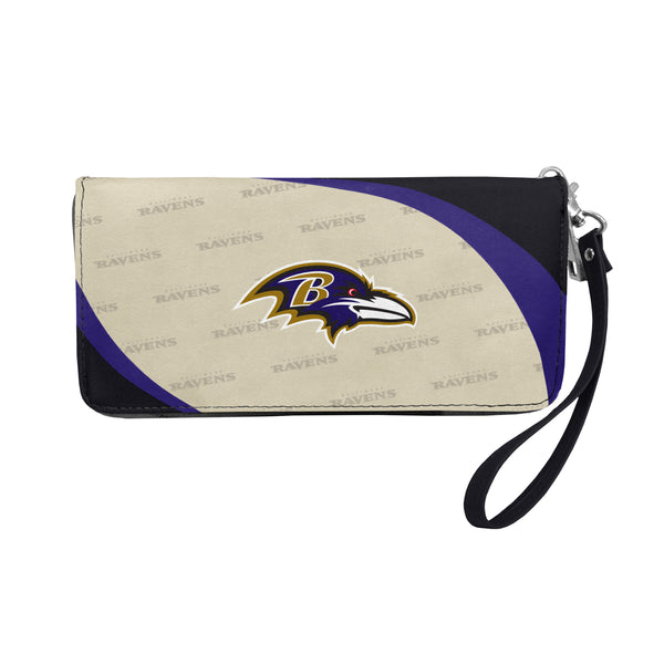 littlearth Baltimore Ravens Curve Zip Organizer Wallet