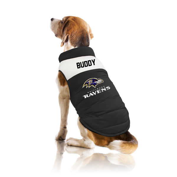 Littlearth Baltimore Ravens Custom Pet Parka Puff Vest