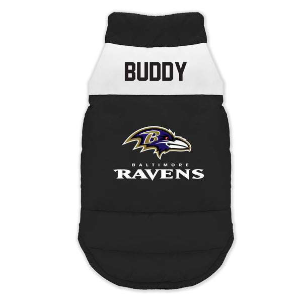 littlearth Baltimore Ravens Custom Pet Parka Puff Vest