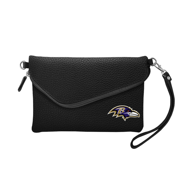 littlearth Baltimore Ravens Fold Over Crossbody Pebble