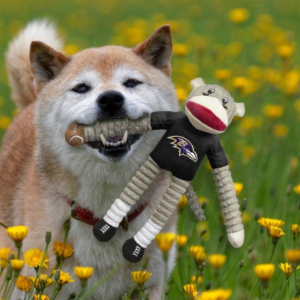 Littlearth Baltimore Ravens Team Sock Monkey Pet Toy