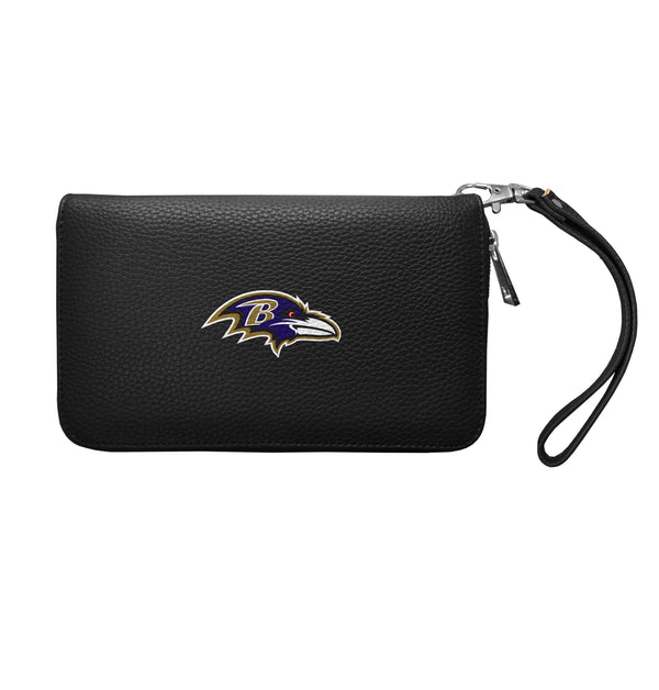 littlearth Baltimore Ravens Zip Organizer Wallet Pebble