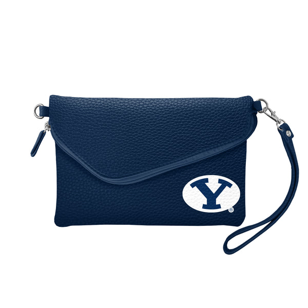 littlearth Brigham Young University Fold Over Crossbody Pebble