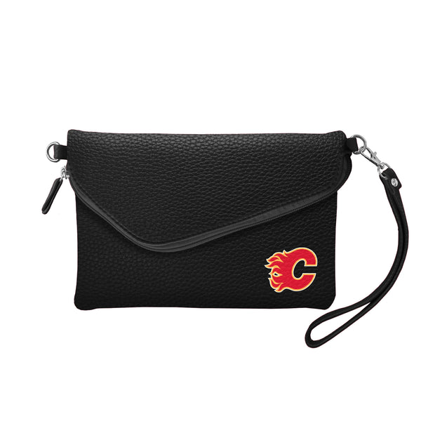 littlearth Calgary Flames Fold Over Crossbody Pebble