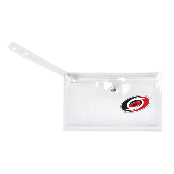 littlearth Carolina Hurricanes Clear Ticket Wristlet