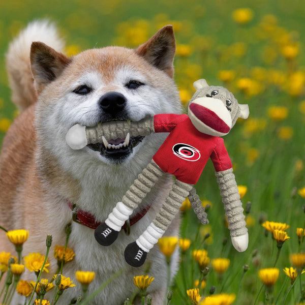 Littlearth Carolina Hurricanes Team Sock Monkey Pet Toy