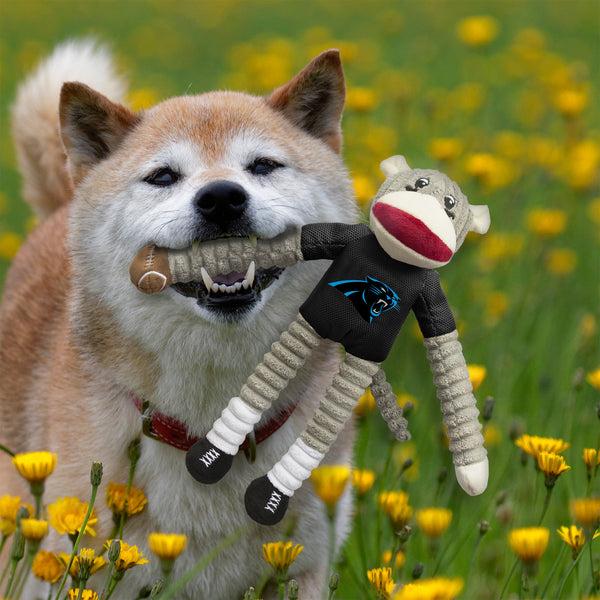 Littlearth Carolina Panthers Team Sock Monkey Pet Toy